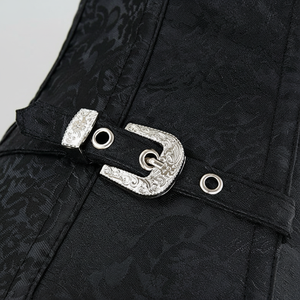 Borcade And Lining Leather <b>Women</b> Corset Tops Sexy Overbust Shapewear Modern Corset <b>for</b> Plus Size Breathable - Product Image 1