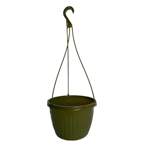 High Quality Home Garden Round Red Plastic Flower Pots Hanging Basket Planter