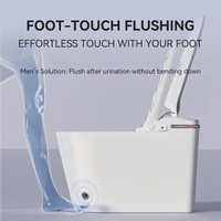WC intelligent entièrement automatique de haute qualité, à poser au sol, avec évacuation en S, siège chauffant et télécommande – Meilleures ventes
