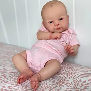 Lifereborn Lifelike Newborn Baby Dolls Soft Body Hand-Draw Hair Reborn Baby Doll Toys For Gifts