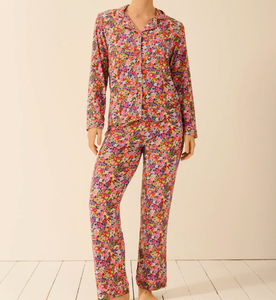 Ensemble de pyjama élégant en modal pour <span class=keywords><strong>femme</strong></span>, sur mesure, avec logo de marque sur le devant, 2 pièces, confortable, coupe décontractée, respirant - Product Image 2