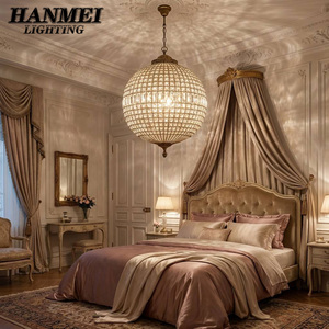 Lámpara Colgante de Cristal de Lujo Nórdico, Lámpara LED con Cuentas para Bodas, Hoteles, Sala de Estar HM-PB1002, Elegante Cristal D - Product Image 4
