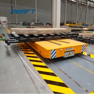 工業材料1-500tの輸送のための工場電気フラット転送カートトロリー