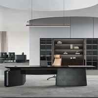 Bureau de direction moderne et luxueux, mobilier commercial haut de gamme, bureau de PDG intelligent et réglable