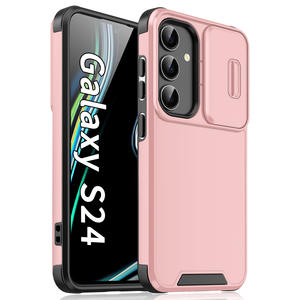 Coque de téléphone haut de gamme pour Samsung S25 S24 S23 S22 S21 S20FE avec anneau de doigt, ultra anti-chute, couverture coulissante pour fenêtre - Product Image 2