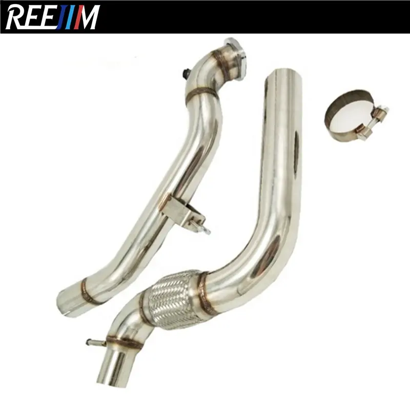 3 "Pipa DOWNPIPE EXHAUST untuk 15- 17 <span class=keywords><strong>FORD</strong></span> MUSTANG TURBO ECOBOOST CATLESS