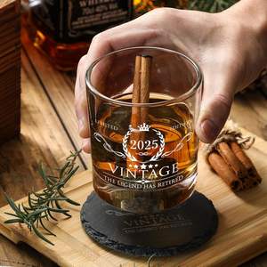 Biểu Tượng Tùy Chỉnh Cũ Fashioned Pha Lê Whiskey Thủy Tinh Cốc Nặng Cơ Sở Cổ Điển Rock <span class=keywords><strong>Whisky</strong></span> <span class=keywords><strong>Cup</strong></span> Cho Rượu Vang Với Hộp Bằng Gỗ - Product Image 5