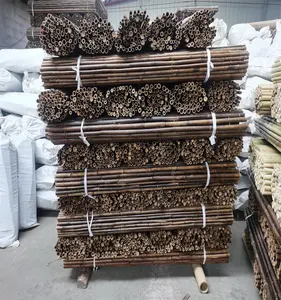 Estera de caña de cerca de bambú negro natural de nuevo diseño carbonizado para jardineras