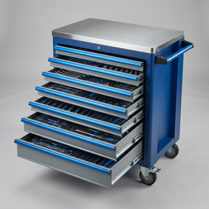 Juego de Herramientas de Reparación para el Hogar y Automóvil de 467 Piezas de Acero al Carbono con Carro de Almacenamiento Portátil y Gabinete - Product Image 3