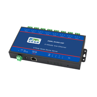 Serveur Série Alimenté par PoE |   Convertisseur RS485 vers Ethernet 8 ports |   Passerelle Modbus TCP/RTU |   DC 9-36V |   Montage sur rail DIN