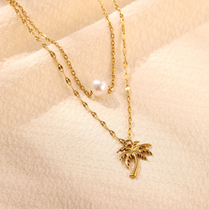 <span class=keywords><strong>Collier</strong></span> croix Ankh multicouche plaqué or 18 carats en gros, chaînes superposées, étanche, pendentif croix personnalisé en acier inoxydable - Product Image 2