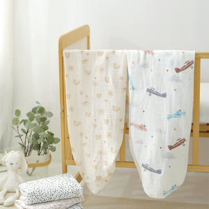 GOTS Áo Thi Đấu In Hình Muslin Vải Cotton Hữu Cơ Tùy Chỉnh Bộ Ga Trải Giường Cũi Cho Trẻ Em - Product Image 2