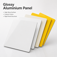 Échantillon de panneau composite en aluminium (ACP) Alucobond brillant 3mm 4mm PVDF pour revêtement mural intérieur et cloison de plafond 20x30cm