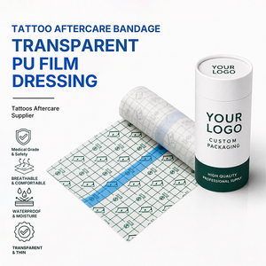 Rotolo di Pellicola Impermeabile in PU <span class=keywords><strong>per</strong></span> Tatuaggi, Benda Protettiva <span class=keywords><strong>per</strong></span> Cura Post-Tatuaggio e Riparazione della Pelle - Product Image 1
