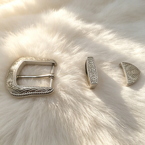 Fabricante de Hebillas de Cinturón, Estilo Clásico Vintage, Juego de 3 Piezas, Tamaño Interior de 35 mm, Aleación de Zinc, Hebilla de Cinturón con Pin y Logotipo Personalizado - Product Image 4