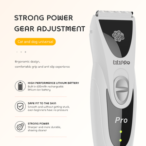 LILIPRO PT305 Factory Electric Quiet <span class=keywords><strong>Trimmer</strong></span> Rechargeable Dog Shaving Machine Household Wireless Kitten Grooming Shaver Set - Product Image 2