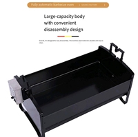 Barbecue au charbon de bois sans fumée portable avec conception rotative, grille amovible, outil d'allumage automatique pour plus de 5 personnes, camping en plein air