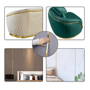 Phụ Kiện <span class=keywords><strong>2Mm</strong></span> Cao Bóng Trang Trí Trim PVC Vật Liệu Nhựa Bạc Vàng Pre-Dán Veneer Cửa Cạnh Dải Băng Dải - Product Image 5