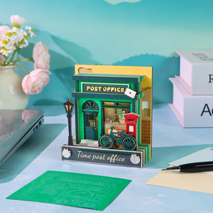 Miniature de bureau de la poste du siècle, sculpture 3D, bloc-notes décoratif, cadeau surprise, bloc-notes artistique à prix d'usine - Product Image 2