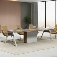 Table de Conférence de Haute Qualité Directement de l'Usine, Mobilier de Bureau Moderne pour 6 à 10 Personnes, Table de Réunion Simple