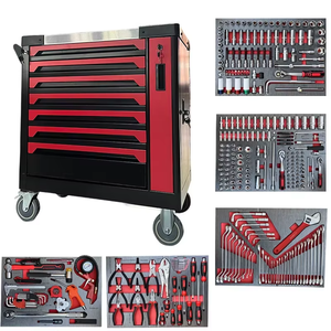 Coffret à outils mécaniques multifonctionnel à sept niveaux, type chariot, 352 pièces, robuste, pour la réparation automobile et l'entretien domestique - Product Image 1