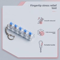 Clavier mécanique à 4 touches, jouet anti-stress, porte-clés tactile, jouet de décompression, cadeau sensoriel pour le bureau et la maison