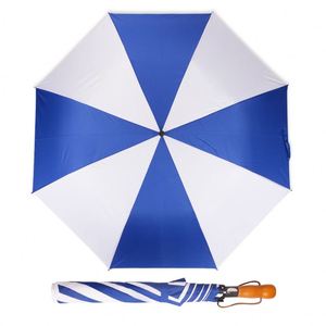 Parapluie de golf pliable en bois à deux sections avec sac de transport, logo personnalisé, couleur et taille au choix, coupe-vent, portable, idéal comme cadeau d'entreprise pour femmes et hommes - Product Image 1