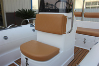 Bateau Pneumatique Semi-Rigide Personnalisé de Chine de 16 Pieds Zodiac RIB480 avec Moteur Hors-Bord, en PVC et Fibre de Verre, pour la Pêche et l'Aviron