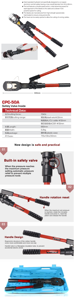 Cortador de <span class=keywords><strong>Cable</strong></span> hidráulico portátil, herramientas manuales de corte de alta calidad, CPC-50A - Product Image 3