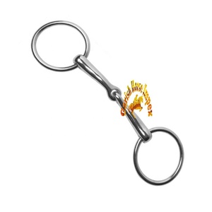 Brocas de acero inoxidable para la boca de caballo, accesorios ecuestres de alta calidad, almohadillas para SILLÍN, alfombras, estribos, anillo Suelto - Product Image 2