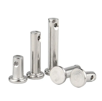 Goupille à tête plate en acier inoxydable M6, à pointe épaisse, en alliage de zinc, fixation DIN 1444, acier zingué, attache de carton, verrou de serrage