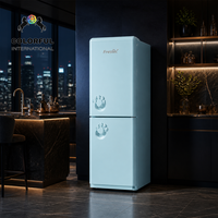 Petit réfrigérateur électrique à faible bruit, économie d'énergie, compact, éclairage LED, double porte réversible pour usage domestique et hôtelier