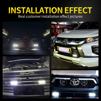 Faro Antiniebla LED Matrix Senlo de 190W Súper Brillante, Foco LED de 3 Lentes para Coche, Luz de Rejilla Todoterreno, Accesorios de Faro Delantero Modificado para Automóvil