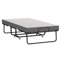 Sofá Cama Plegable, Convertible, Extensible y Reclinable, Diseño Moderno de Metal, para Oficina, Descanso, Hotel, Hospital, Uso Temporal, Pernocta