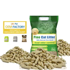 Pine Wood Pellets Bulk Pet Cat Litter Natural OEM Wholesale Wood Pellet Pine Deodorizing Cat Litter Sale