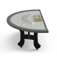 YH Personnalisé Antique Demi-Cercle Bar Blackjack Demi-Cercle Poker Table Casino Table Jeu Carte Jouer Table