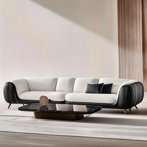 Prezzo a buon mercato moderno 3 posti Soft Bay divano soggiorno divano divano letto bouclé tessuto <span class=keywords><strong>bianco</strong></span> divano mobili - Product Image 6