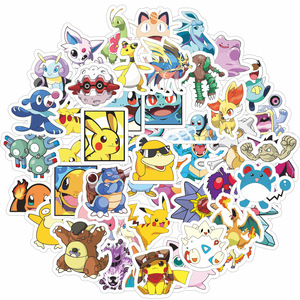 Adesivi Pokémon <span class=keywords><strong>Pikachu</strong></span> in PVC con Stampa Digitale, Impermeabili, Ecologici, <span class=keywords><strong>di</strong></span> Alto Valore, Creativi, Fai-da-Te, per Casa e Regali Promozionali - Product Image 3