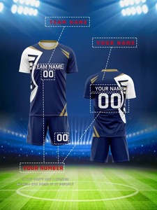 Conjunto de dos piezas de camiseta de manga corta y pantalones cortos personalizados, conjunto de camiseta de fútbol, fábrica de ropa, personalización disponible.F10 - Product Image 2