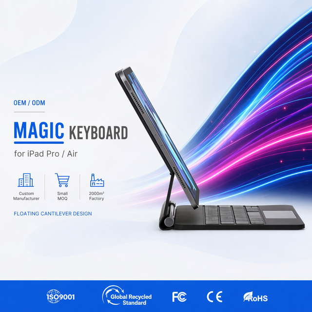 New Arrival Reasonable Price Wireless 7-Color LED Backlit USB-C Touchpad Magic Keyboard Case iPad Pro 11 Air 10.9 Ultra Slim