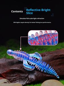 Nouvelle Leurre Souple PVC Bicolore à Queue Aiguille, Type Ver, pour la Pêche à la Carpe, Flottant, Wobbler, Swimbait - Product Image 3