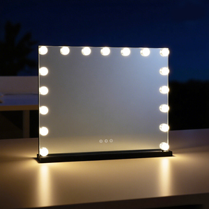 Chuyên nghiệp 10x Magnifying LED bàn trang điểm gương trang điểm thông minh mờ của nhà sản xuất phòng ngủ Máy tính để bàn máy tính để bàn gương - Product Image 2