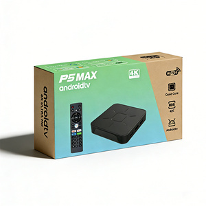 กล่องรับสัญญาณทีวีแอนดรอยด์ OEM โลโก้ล่าสุด4K รุ่น P5max ระบบปฏิบัติการแอนดรอยด์14หน่วยความจำ2GB/16GB สมาร์ทเซ็ตท็อปบ็อกซ์รีโมตเสียง Wi‑Fi 6 - Product Image 5