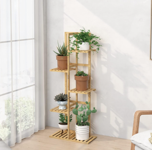 Soporte de Madera para Macetas de Alta Calidad y Ecológico, de 5 Niveles y 6 Macetas, Moderno y Clásico, para Interiores y Exteriores, Estantes de Exhibición para Plantas, Marca <span class=keywords><strong>XNS</strong></span> - Product Image 2