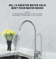 Sistem Filter Air 5 Tahap di Bawah Wastafel Dapur, Bahan Stainless Steel 304 dengan Filter pp Cto T33 Uf