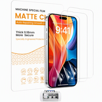 Protector de Pantalla Personalizado al por Mayor, Anti-Espía, Hidrogel, HD Mate, TPU, Película UV, Máquina de Corte, para iPhone 15 16 17 Pro Max