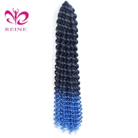 Extensions de cheveux synthétiques au Crochet REINE, coiffure bouclée en vrac, Tresses libres, cheveux au Crochet, cheveux longs ondulés bouclés
