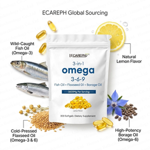 Oem Deep Sea <strong>3</strong> in 1 <strong>Fish</strong> <strong>Oil</strong> Softgel 3600Mg High Content <strong>Omega</strong> <strong>Fish</strong> <strong>Oil</strong> Supplements for Heart Health - Product Image 2