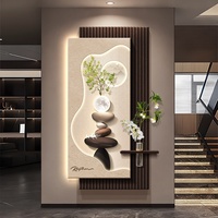 Nouveau modèle 2026 – Peinture murale décorative moderne pour entrée, éclairage mural, art mural haut de gamme pour couloirs, à placer directement en face de la porte