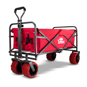 Todo terreno Wide <span class=keywords><strong>Auto</strong></span> Neumáticos Garden Wagon, Carro de mano plegable 90 L Almacenamiento Carga hasta 120 kg - Product Image 1